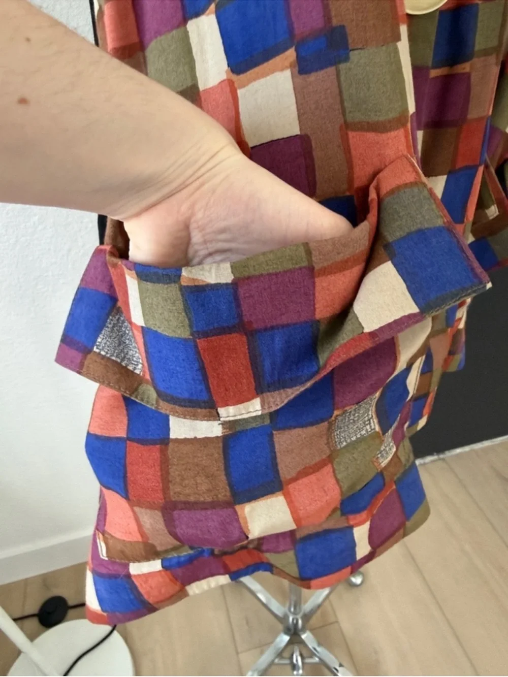 Vintage Janice McCarty Colorful Checkered Oversized Vest - Picture 4 of 8